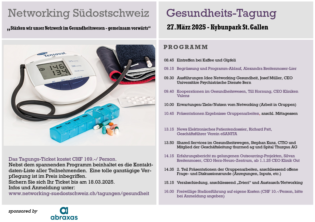 Flyer Networking Gesundheit